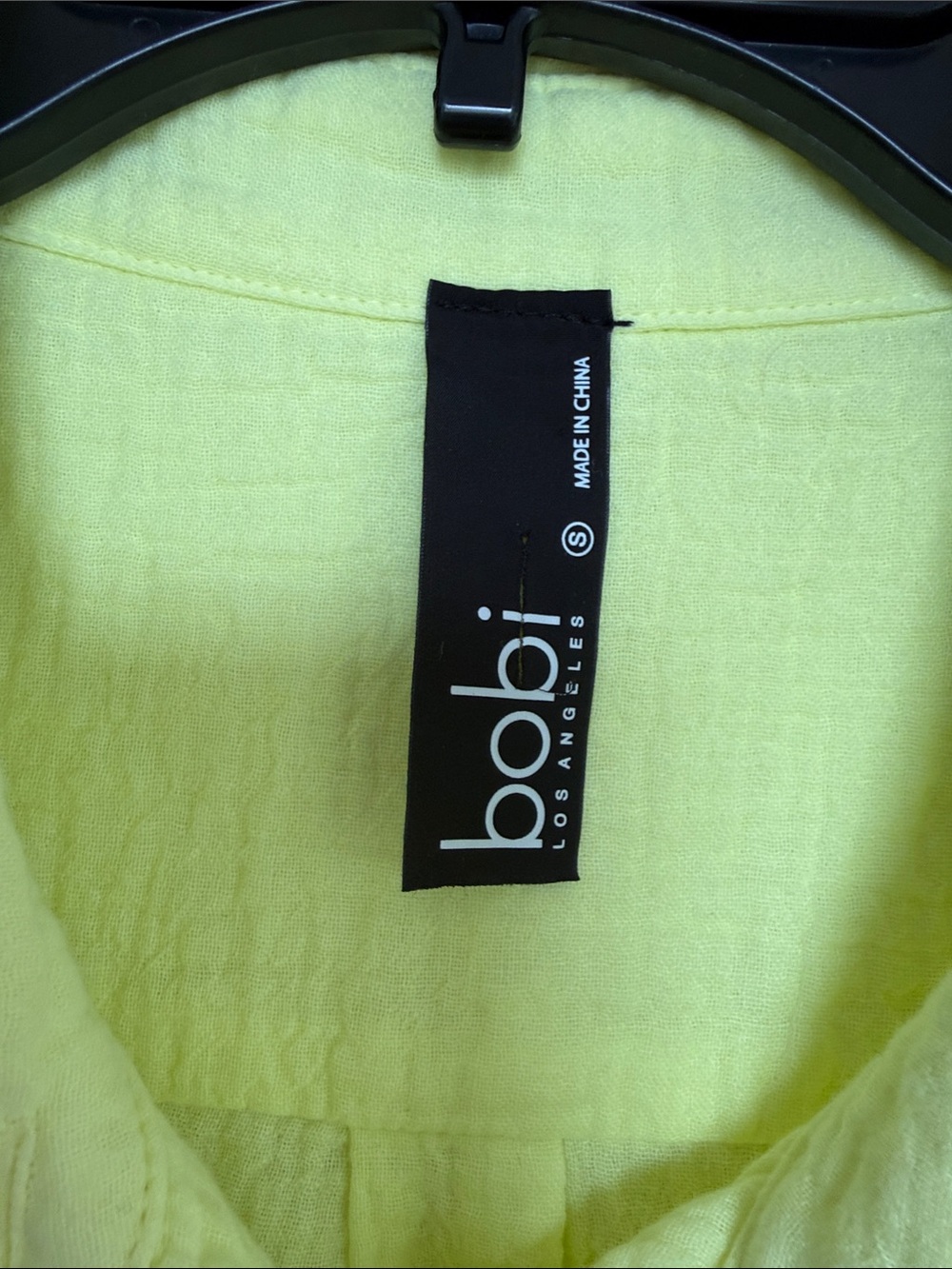 bobi Lightweight Button-Up Shirt in Lemon Yellow - Picture 3 of 8